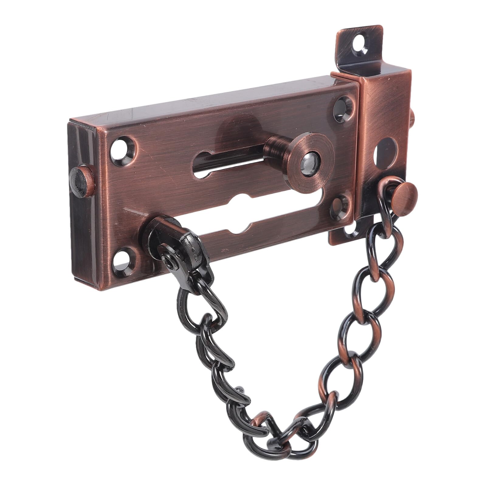 Cadena de seguridad para puerta interior de estilo vintage con pestillo deslizante reforzado