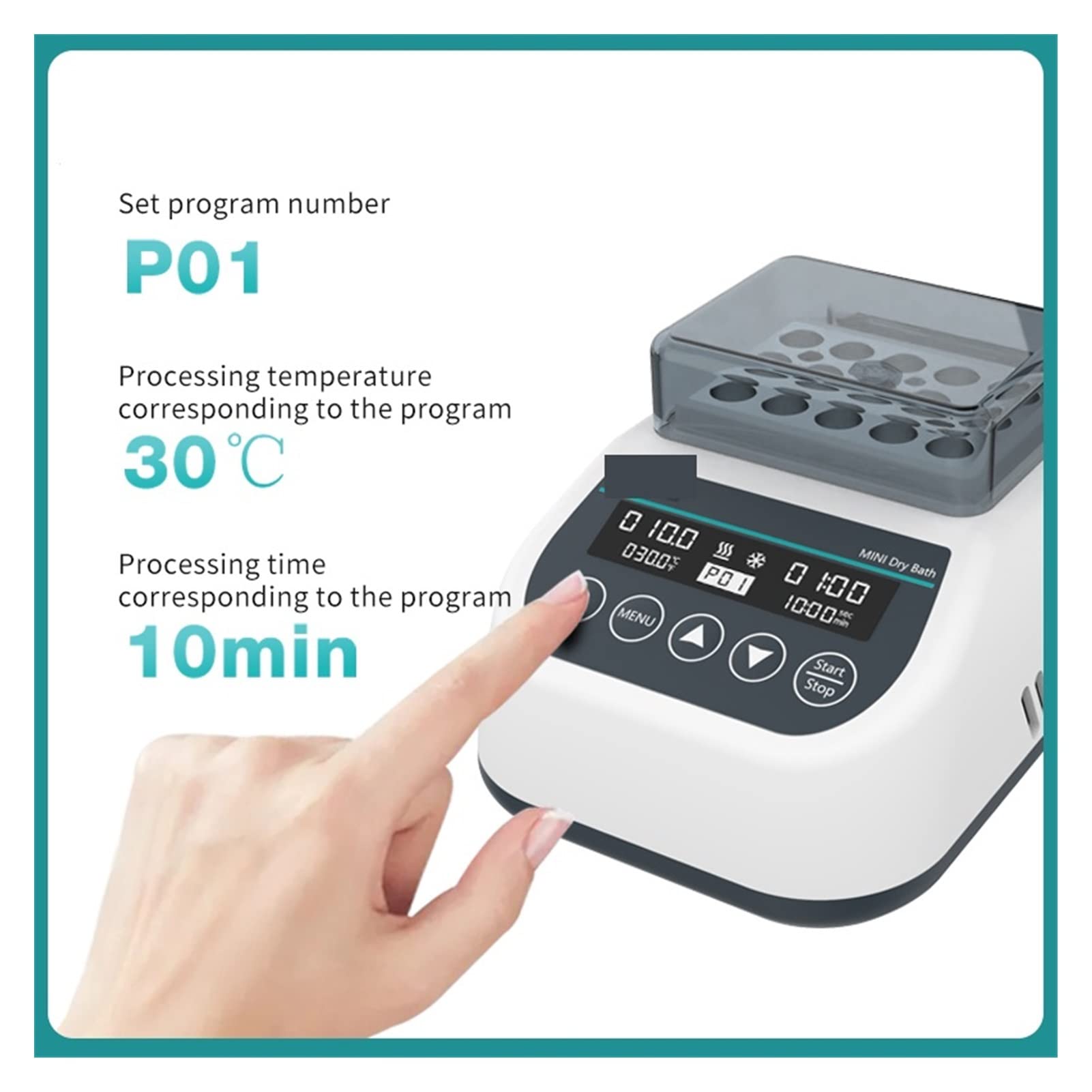 Centrifugeuse, Mini Dry Bath Incubator Lab Equipment Température constante Chauffage de laboratoire Faute(MDB (2mlx15))