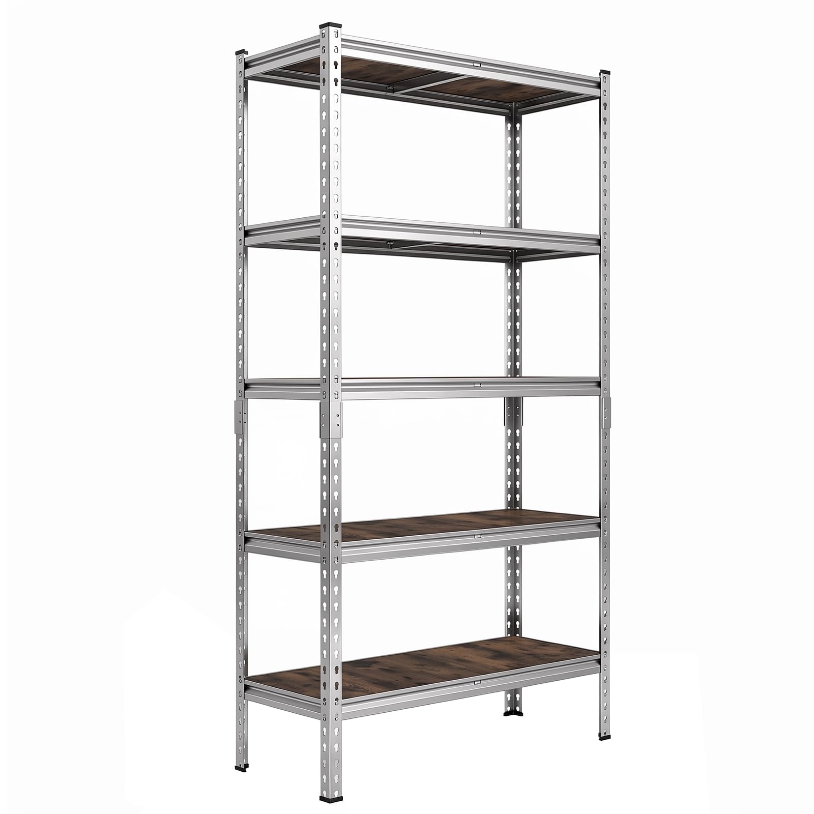 Panana 5-Tier Adjustable Metal Shelf Garage Shelves H180xL90xW40cm Silver
