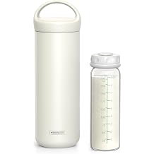 DISONCARE 9oz Breastmilk Cooler for Commuting & Short Outings, Keeps Breast Milk Below 50F for Up to 12 Hours at 86F,2.95in Slim Design, No Ice or Gel Packs NeededWhite