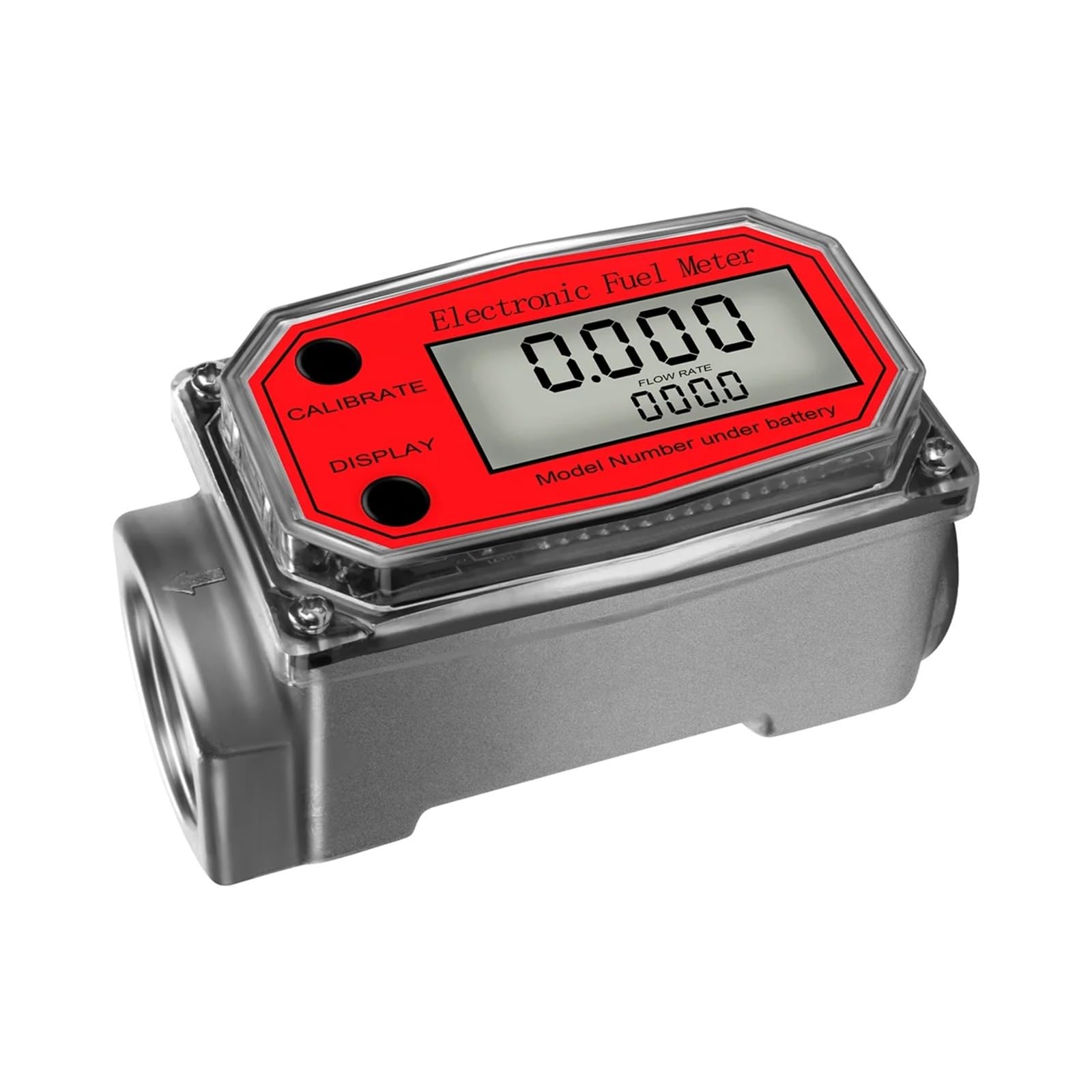 SDGBCXD flow meter, 1 Inch Digital LCD Display With NPT Counter Fuel Oil Flowmeter Measuring Tools