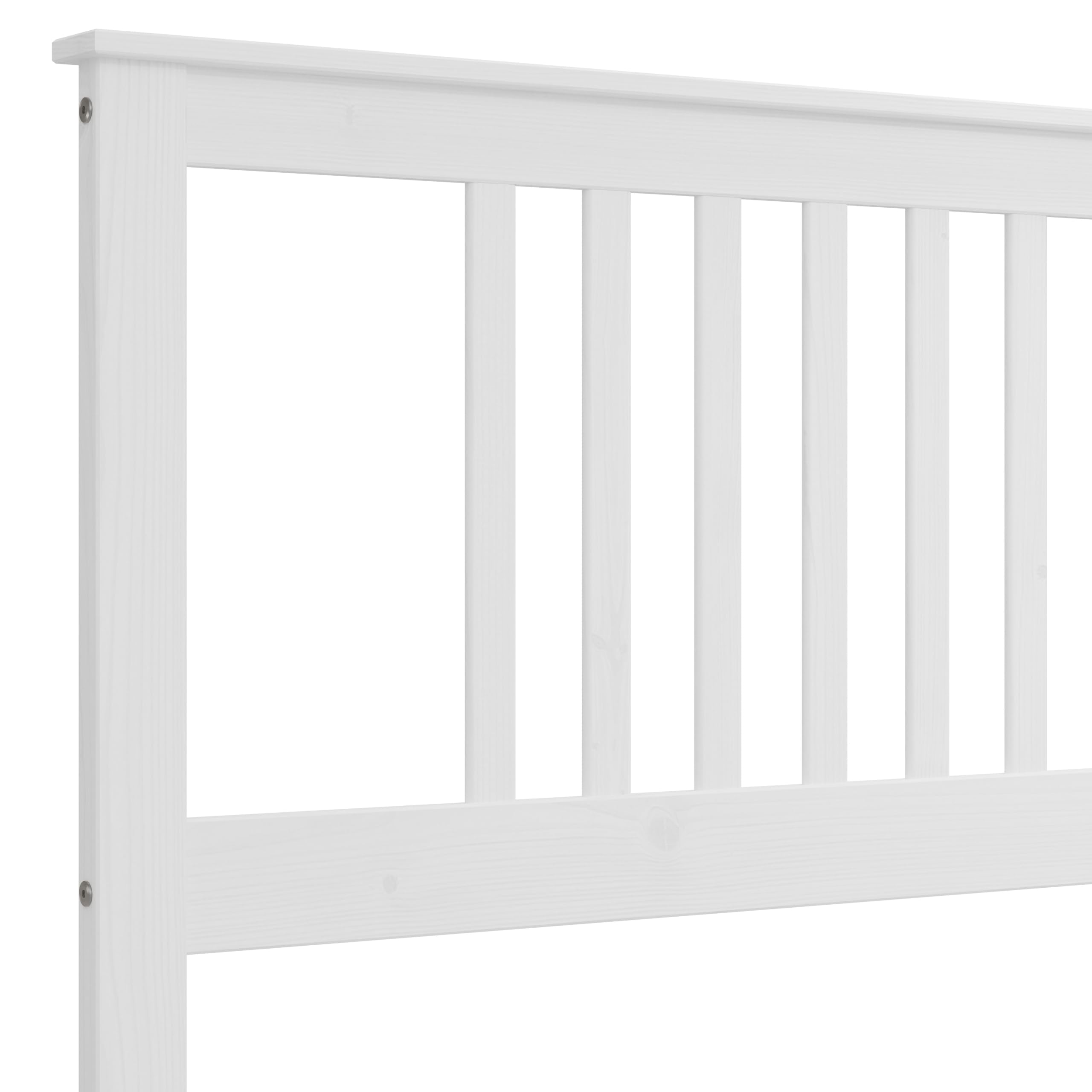 Moblit Cabecero de Pino Macizo para Cama con Somier de 150 cm Color Blanco Translucido Serie Alme Medidas (100x160x2) cm (Alto-Ancho_Fondo) Requiere Montaje
