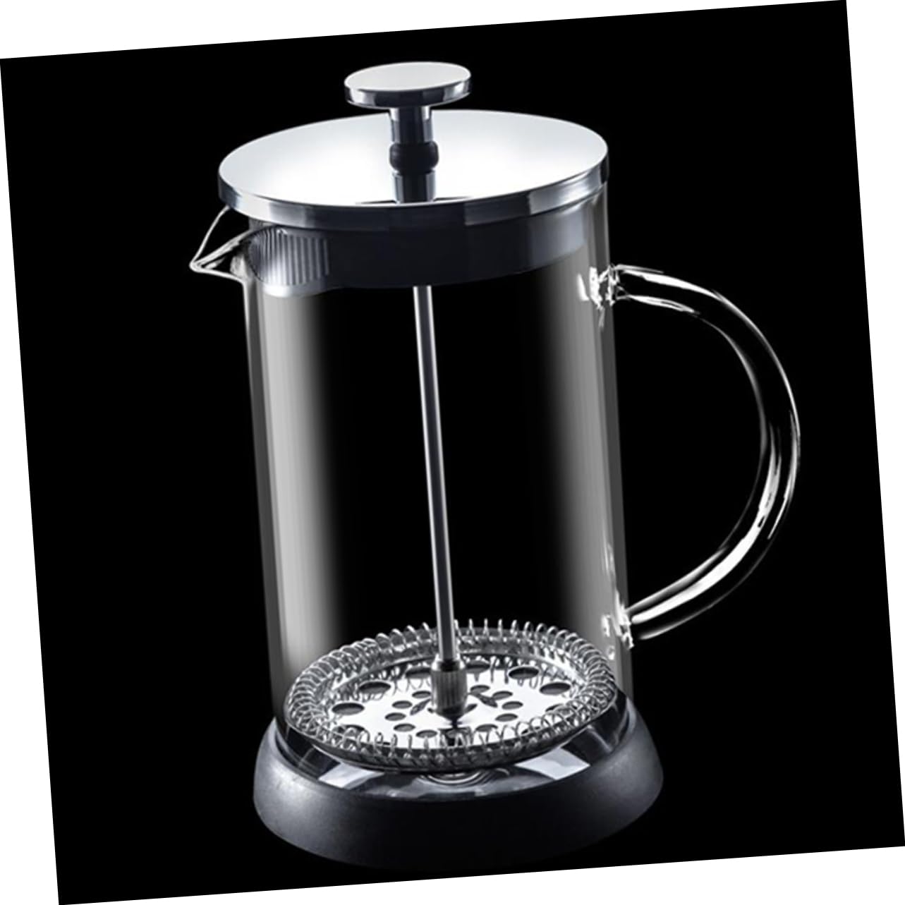 OUNONA 1Pc Stainless Press with Infuser Multi Function Tea Kettle Filter Teapot for Home Brewing Elegant Black Design Easy to Clean Tea Coffee Lovers