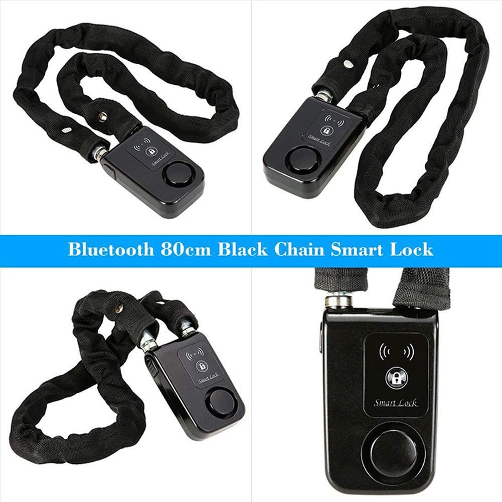 Keyless Chain Lock Bluetooth Bike/Motorcycle Gate/zamek do drzwi, alarm antykradzieżowy, 110 DB, aplikacja na telefon, kontrolowana, czarna