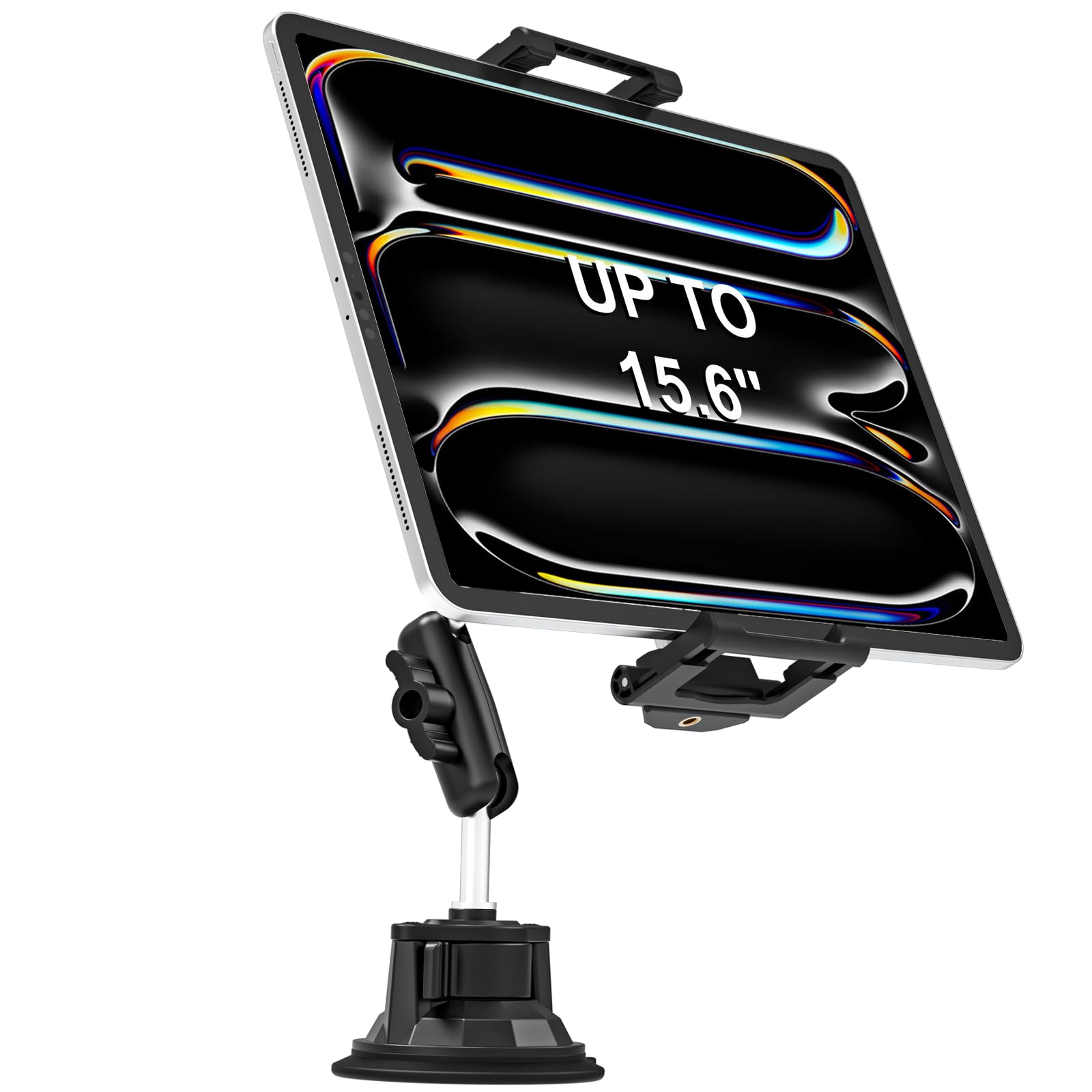 Aluminium LKW Windschutzscheibe Tablet/Handy Halterung | No-Shake Design, Extra Starker Saugnapf, Passt Für Auto, iPad Pro, Air, Mini, Galaxy, iPhone, 6.1-15.6" Geräte