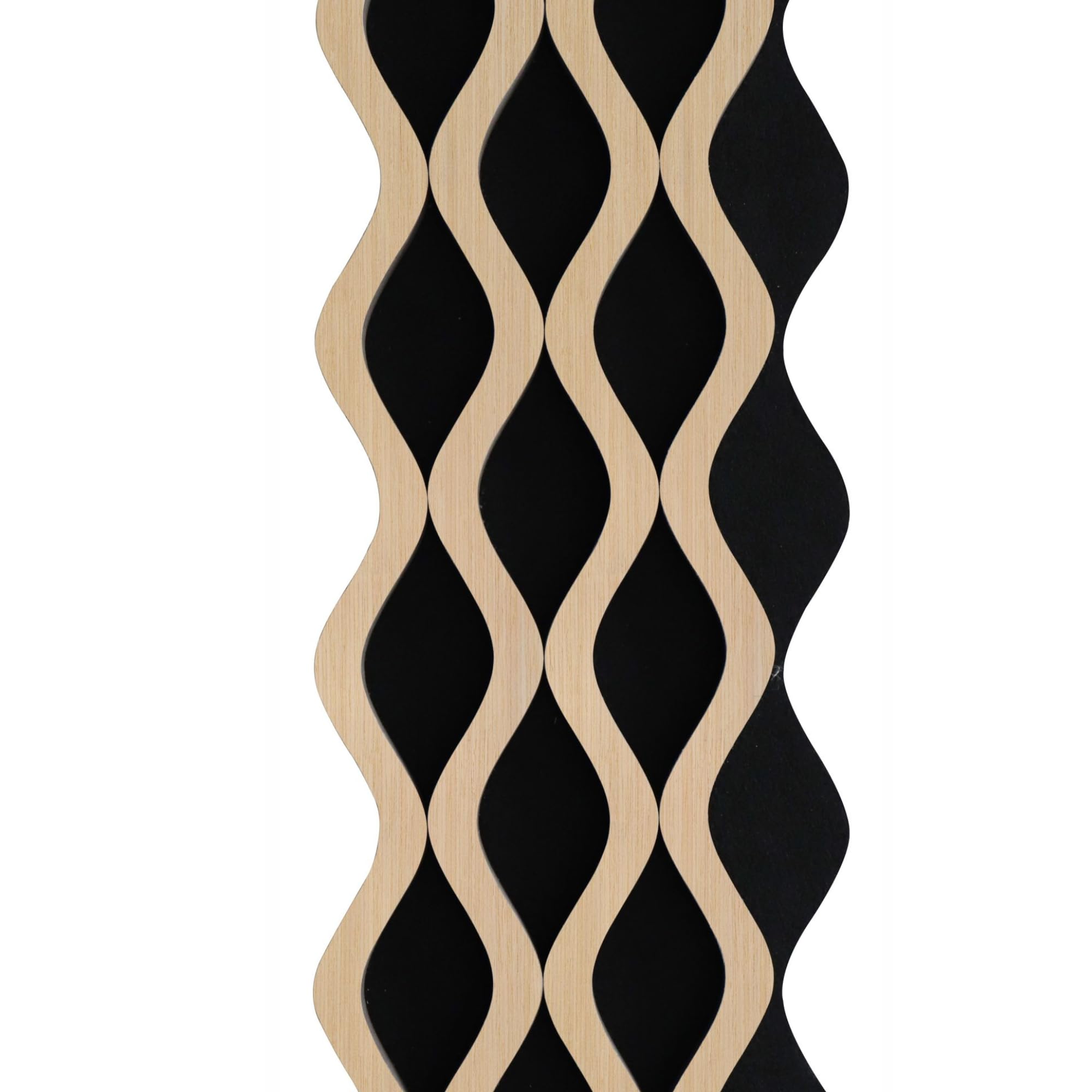 Juego de 6 paneles efecto duros, revestimiento de pared, techo, polímero, plástico, interior y exterior, 20 x 240 cm, encastre lateral, recortables, rígidos, decorativos, negro y madera, PVC, doble