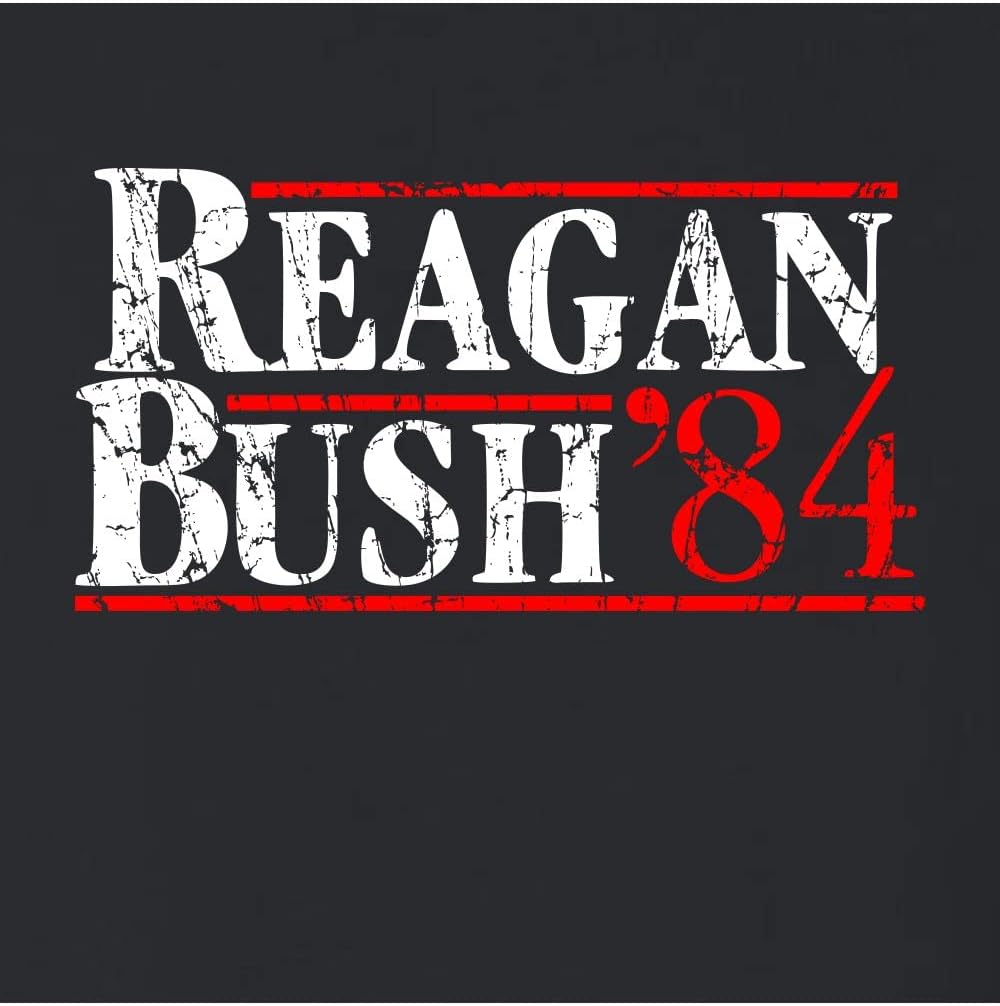 Go All Out Adult Reagan Bush 1984 Republican Campaign T-Shirt - Image 4