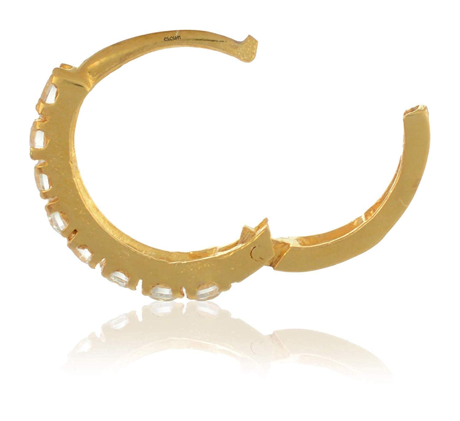 ELOISH CZ Studded Pretty Metal Gold Nose Ring for Women. (B01A8K16YU) Amazon Price History, Amazon Price Tracker