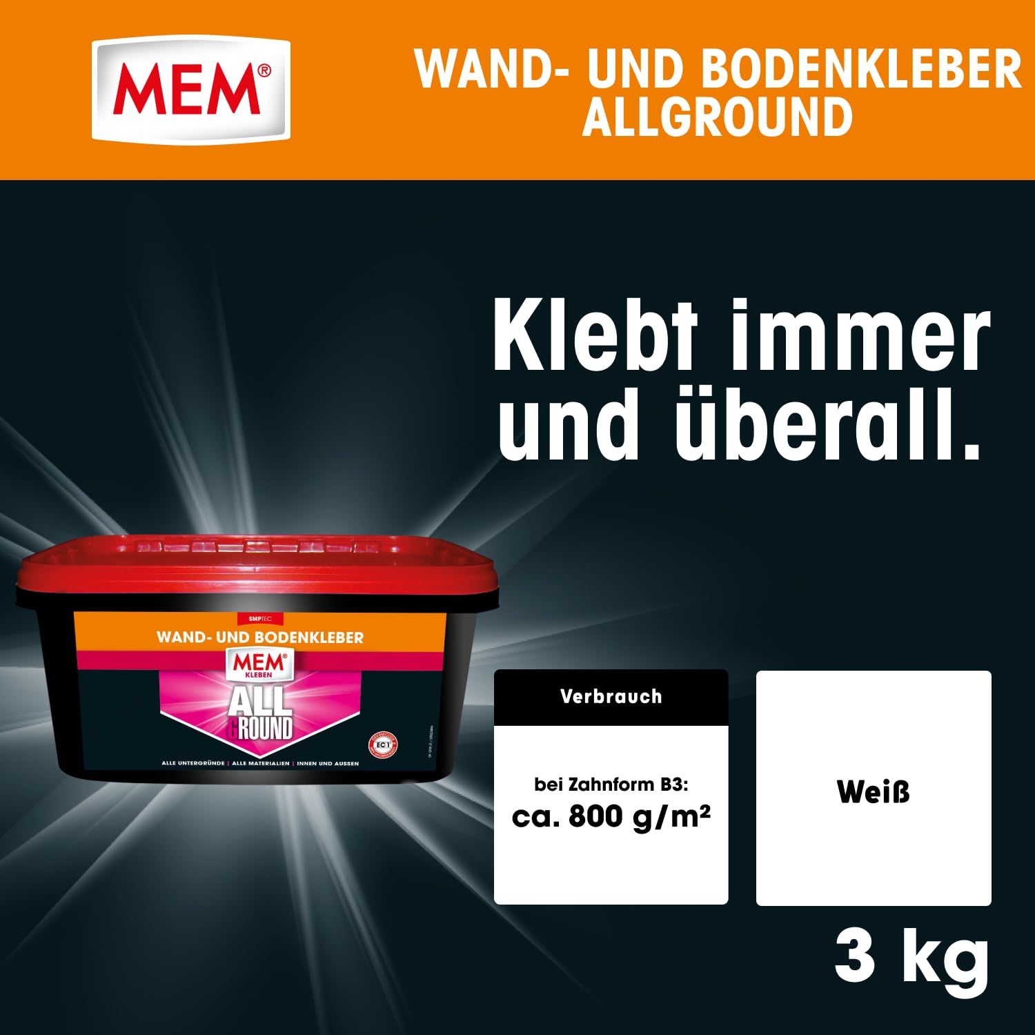 MEM Wand und Bodenkleber Allground - 3 kg