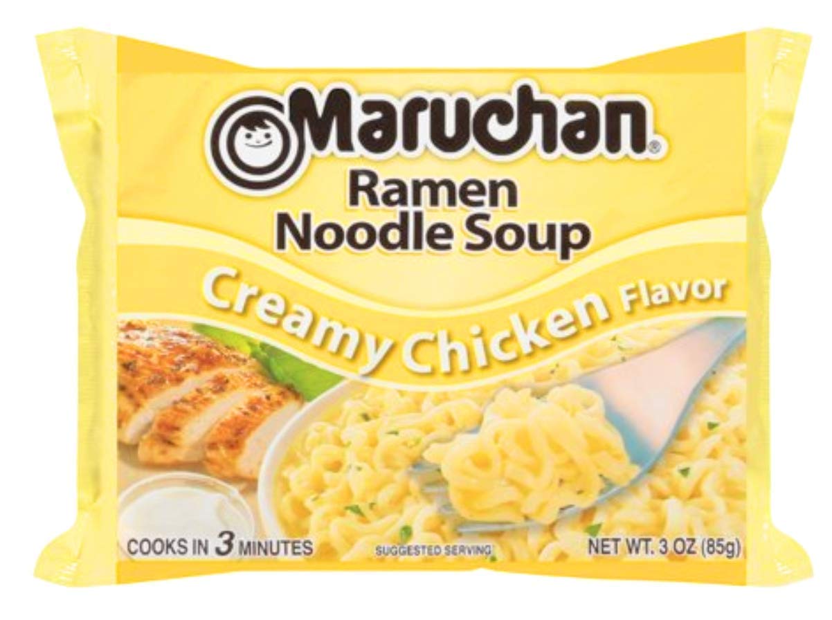 Maruchan Ramen Noodle Soup, Creamy Chicken Flavor (3 oz), 12 count -