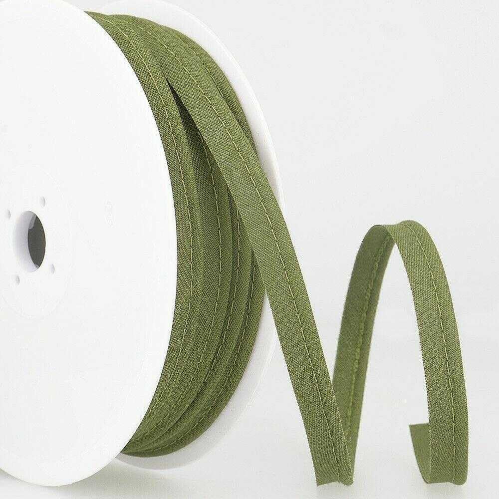 5mm Flanged Piping Cord Polyester Cotton 45 Colours Buy 1 2 Or 4 Metres 801D, 053 Dark Olive Green Khaki, 2 Metres