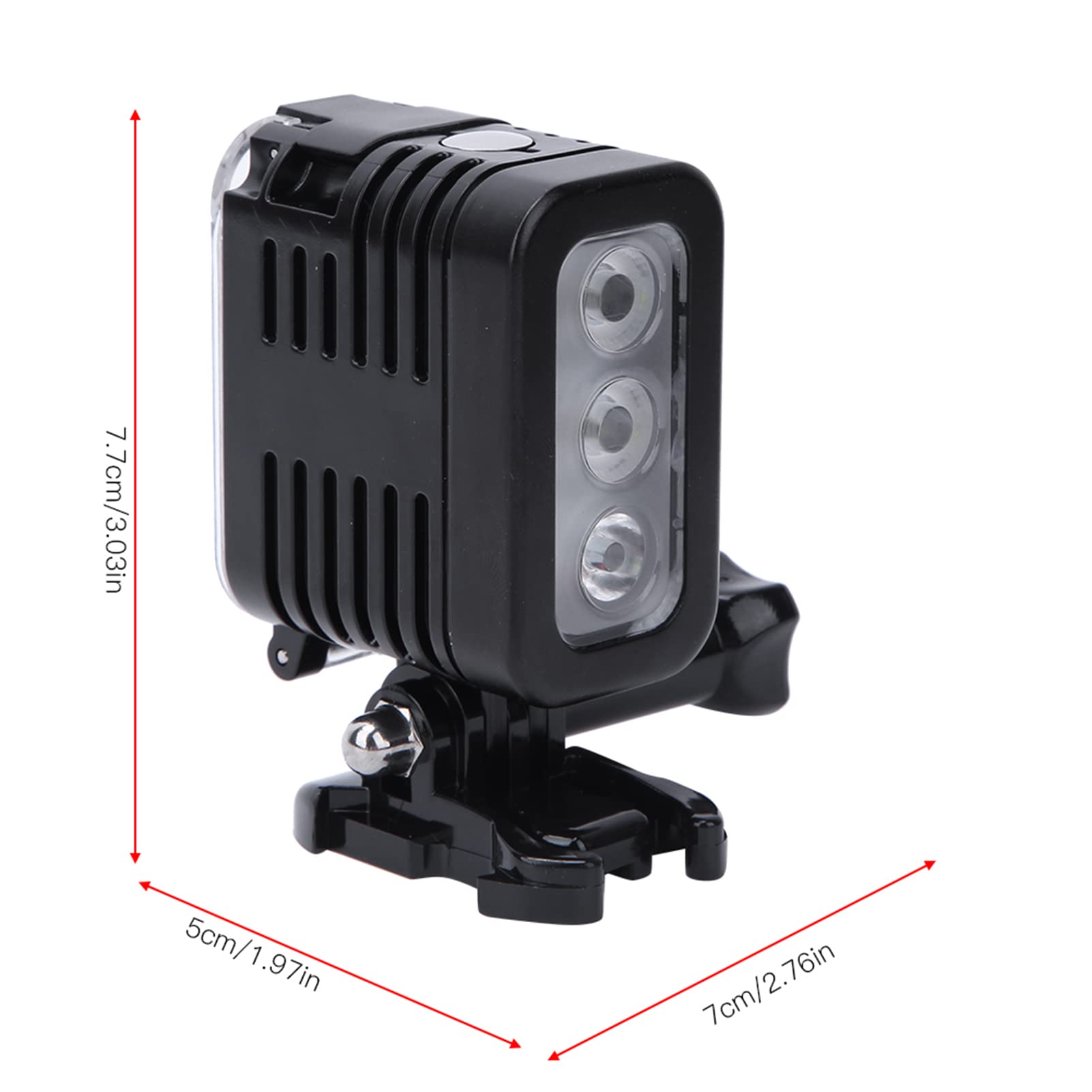 Lampe de Plongée, Flash d'appareil Photo, Lumière sous-Marine Grand Angle, Batterie Rechargeable par USB, Lampe Vidéo LED étanche, Lumière de Remplissage de Plongée sous-Marine