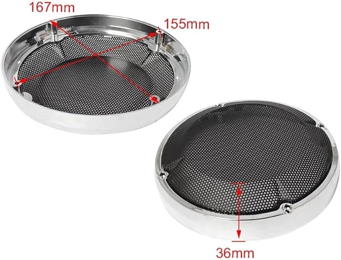 Tapa de Parlante 6.5" para Harley Touring 1983-2023 (Negro, 2 Piezas) miniatura 4