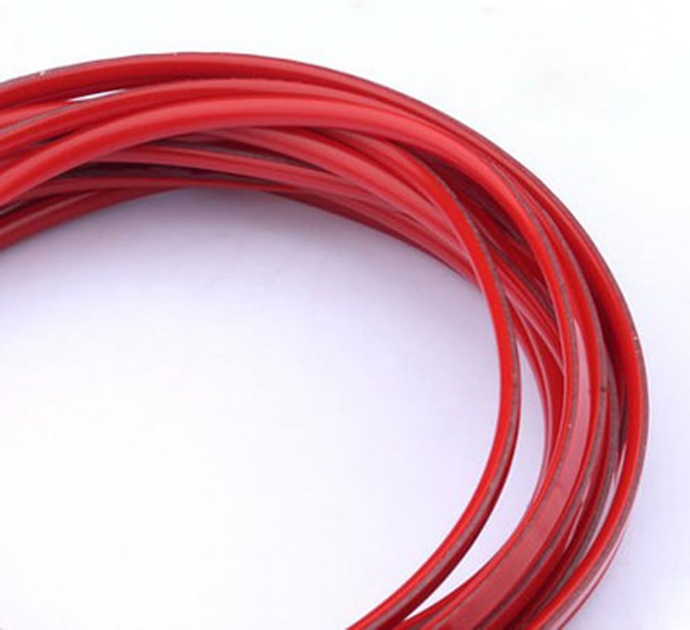 5M Car Auto Decoration Sticker Thread Indoor Pater Car Interior Exterior Body Modify Decal 10 Colors (Red)
