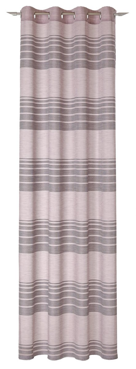 Tenda Decorativa Barocco Fashion&Joy – Rosa/Grigio 245x140 Cm Con Occhielli Metallici E Certificazione ÖKOTEX