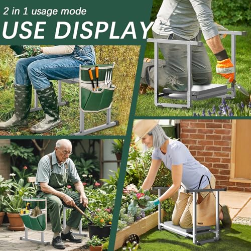 image for FLINTER Garden Kneelers Seat, Stable and Save Anti-Tipping Design 10.2