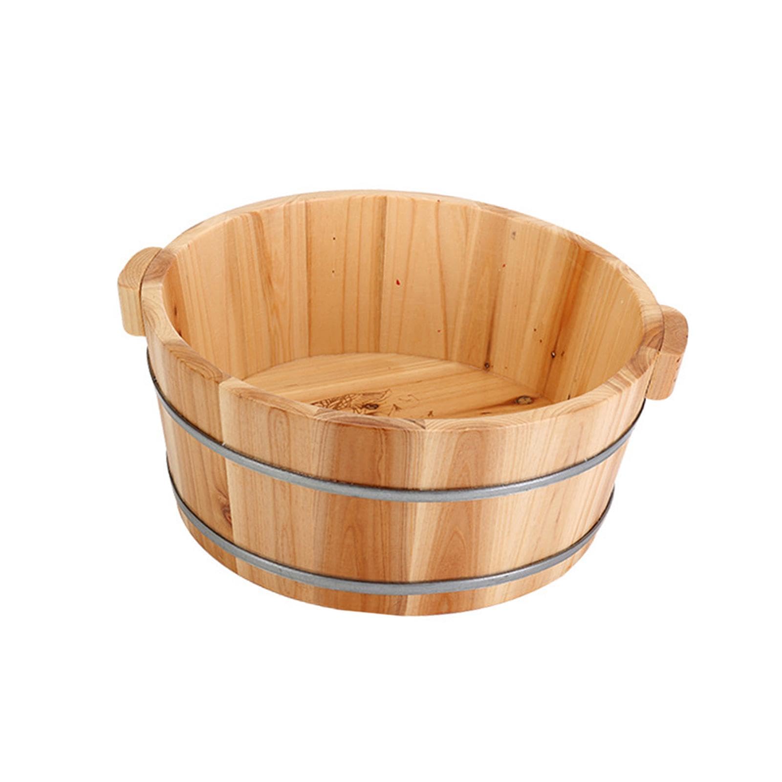 SECRET DESIRE Wood Footbath Basin Household Home Supplie Foot Soaking Bath Basin Basin Tub 16x36cm A-image-24
