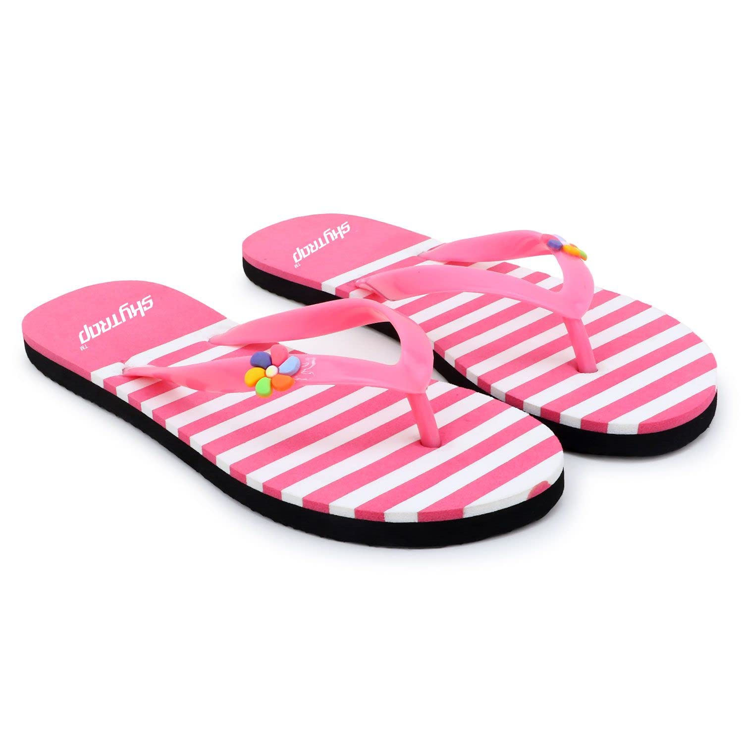 Skytrap Women Pink Rubber Slippers Flipflop (numeric 4) (B0CLVKHTWQ) Amazon Price History, Amazon Price Tracker