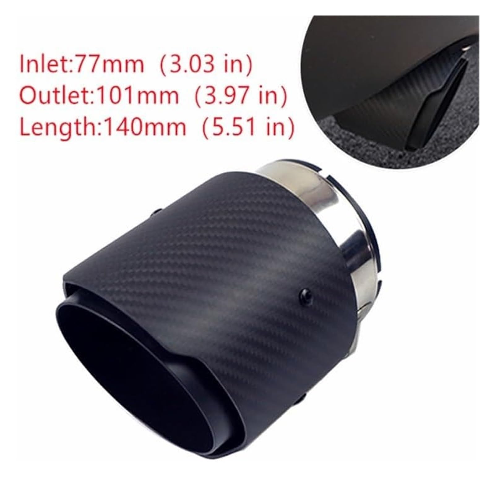 1ピース ステンレススチール エキゾーストチップマフラー アテンザ