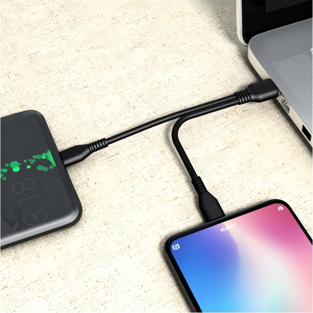 Cable divisor USB C dual, cable de carga USB A a doble tipo C 2 en 1, extensión de dos puertos de 3 pies para múltiples dispositivos de carga simultánea