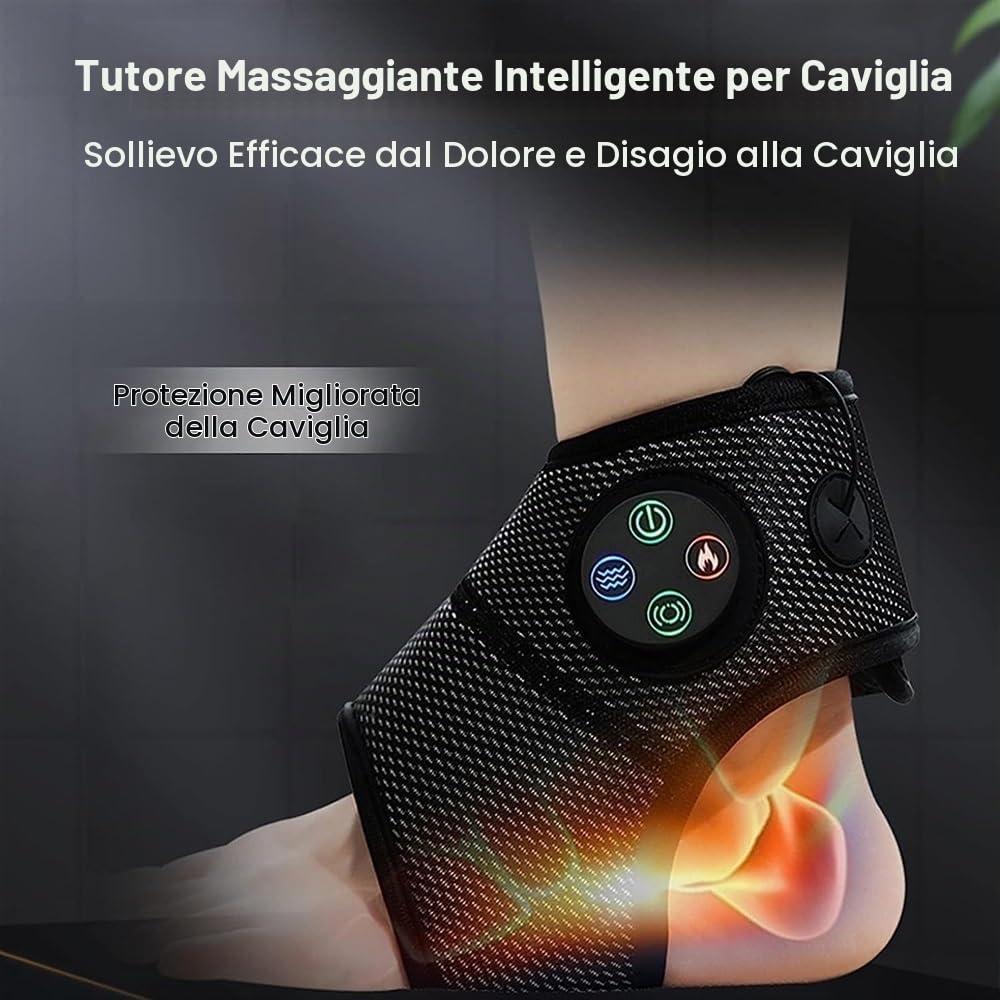 Massaggiatore Elettrico Della Caviglia, Vibrazione Di Riscaldamento Massaggiatore Della Caviglia Del Piede Terapia Della Pressione Massaggio Di Strain Del Legamento Articolare, for Il Recupero Delle A