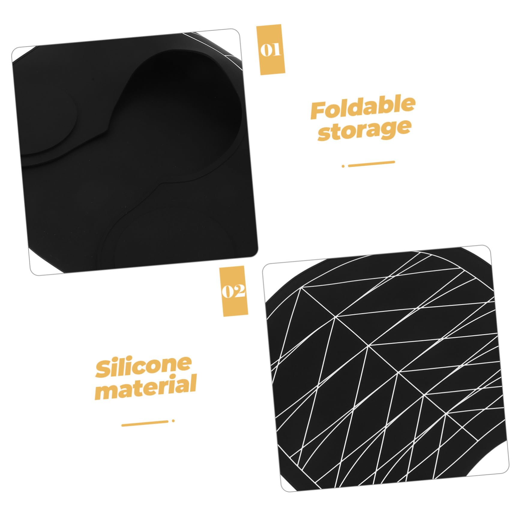 PLAFOPE Capa de Peluquero de Silicona Grande Negro Líneas Guía para Cortar y Teñir el Pelo, Capa para Salón Profesional, Ligera y Flexible, Uso en Peluquería y Barbería