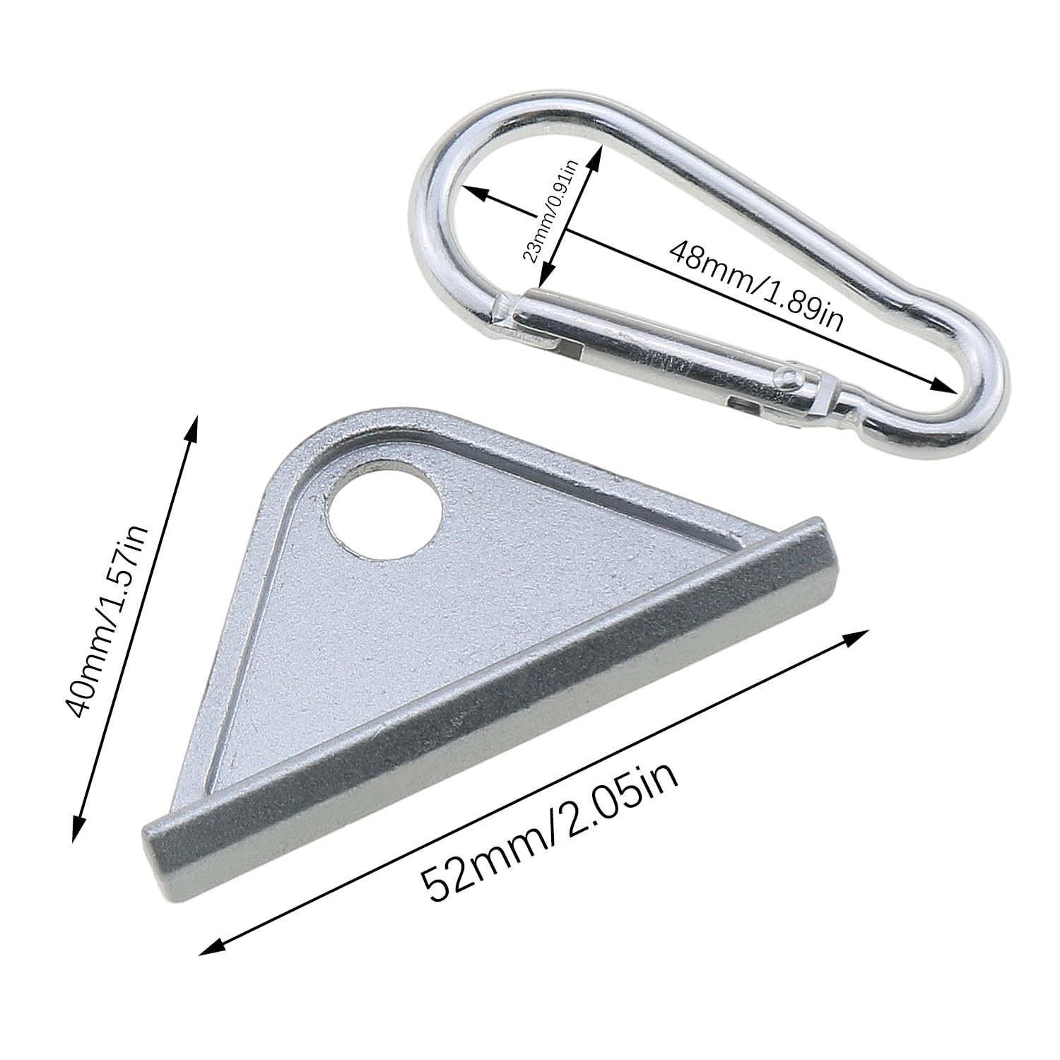 ZZHXSM 4PCS European Standard 2020 with Hooks Aluminum 6 Slot 56x9.8x27mm Movable Hooks Workbench Mobile Hook Triangle Slider for Construction Routers and 3D Printer