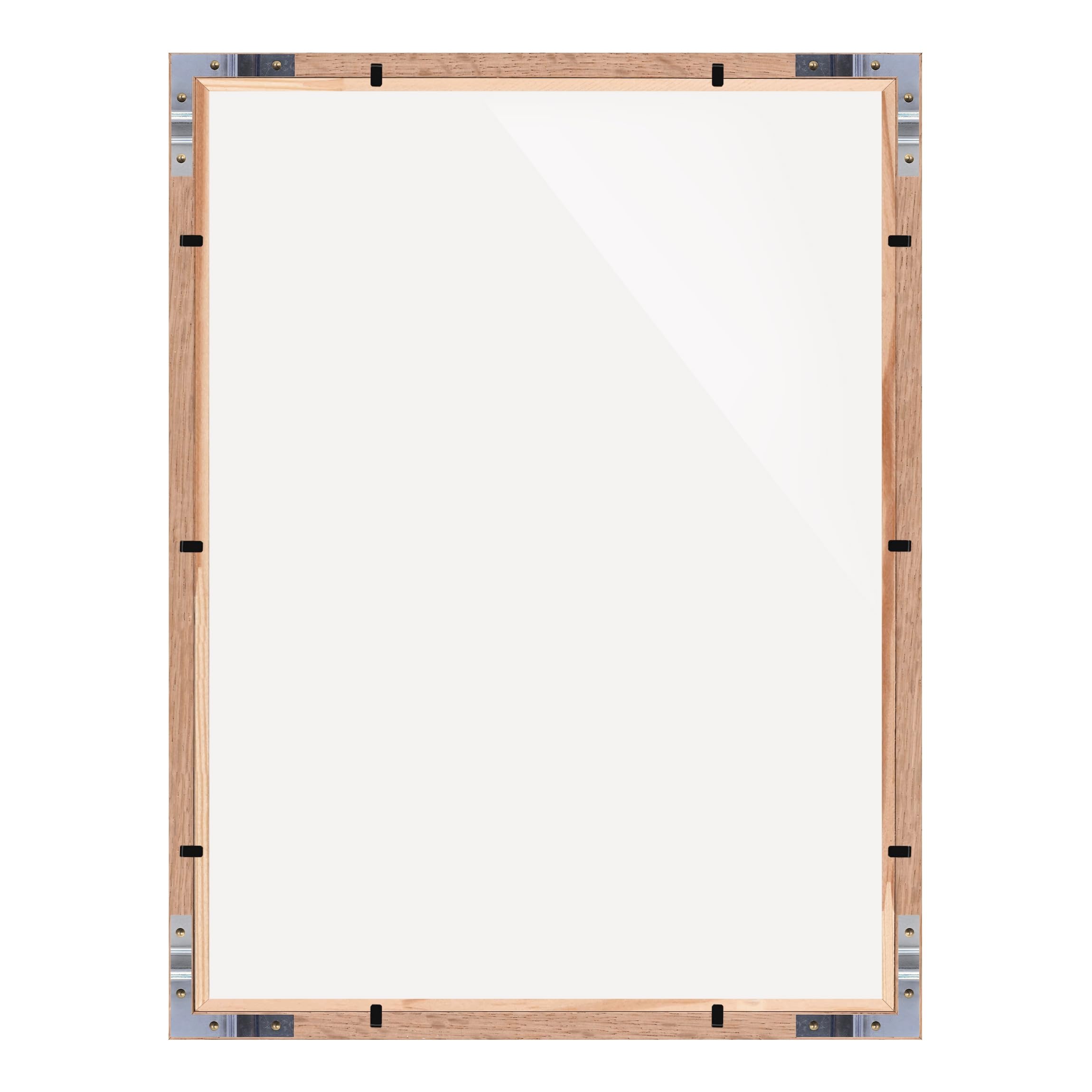 Doppelglasrahmen ohne Rückwand Bilderrahmen Leerrahmen Eiche mit Glas - Made in Germany - Rahmen für gepresste Blumen Fotorahmen handgefertigt DIY Wohnzimmer Schlafzimmer Küche (20x30cm)