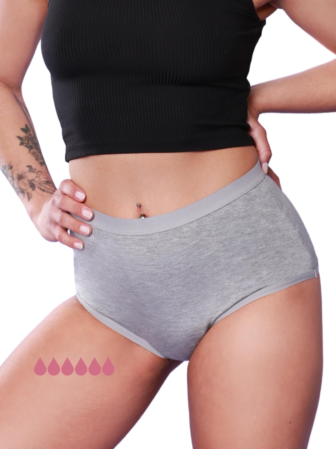 Taynie Comfort Bamboo Ultra Periodenunterwäsche Starke Blutung - Periodenwäsche - Menstruationsunterwäsche - ersetzt 6 Tampons, Periodenslip Tragedauer bis 12 Std., waschbar bis 60°C