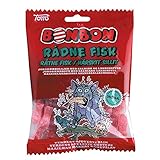 14 Bags x 125g of Toms BonBon Rotten Fish - Rådne Fisk - Red Fish - Original - Danish - Licorice - Salmiak - Salmiac - Salmiakki - Boiled - Hard - Caramel - Candies - Sweets
