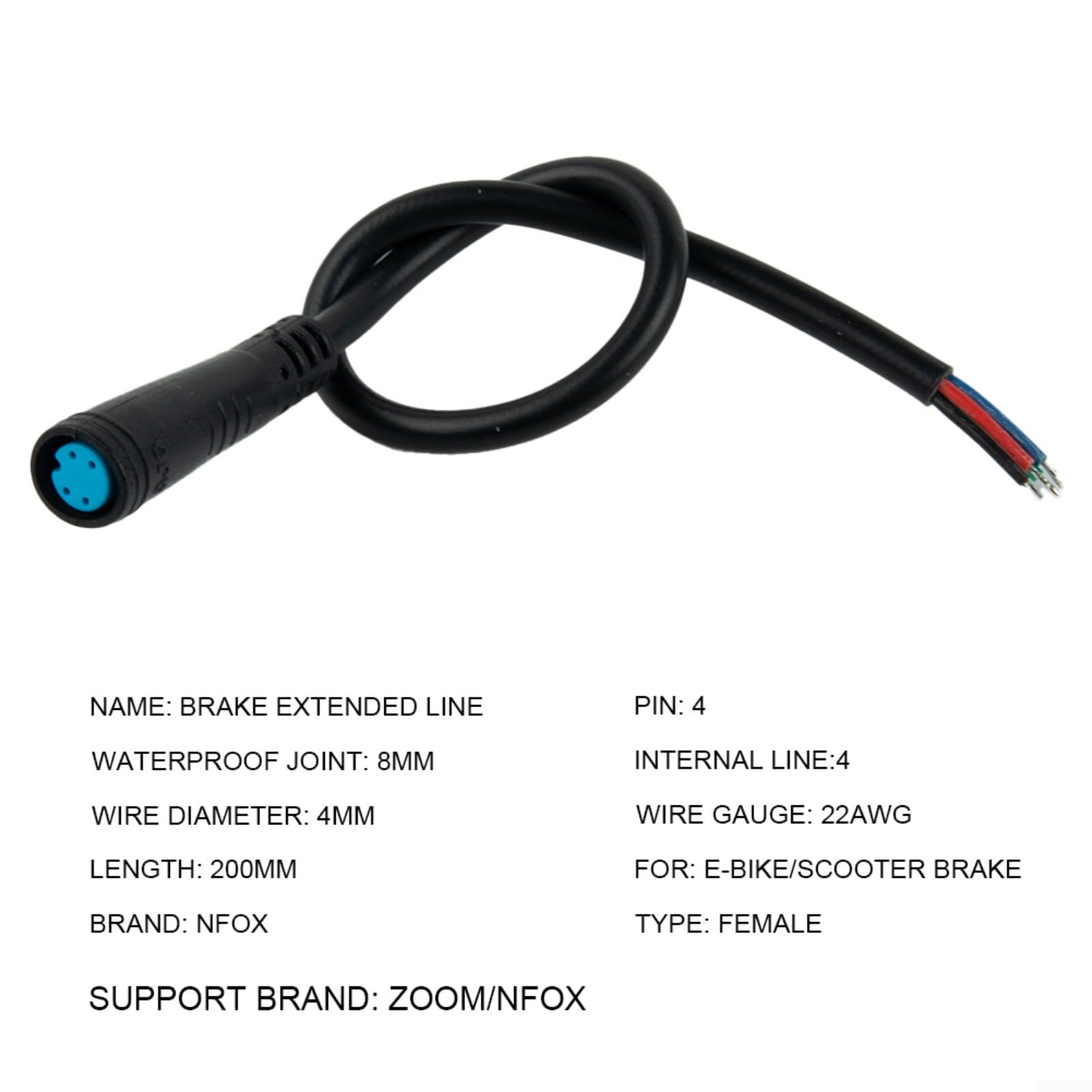 CÂBLE D'EXTENSION ÉTANCHE à 9 broches pour moteurs de vélo électrique