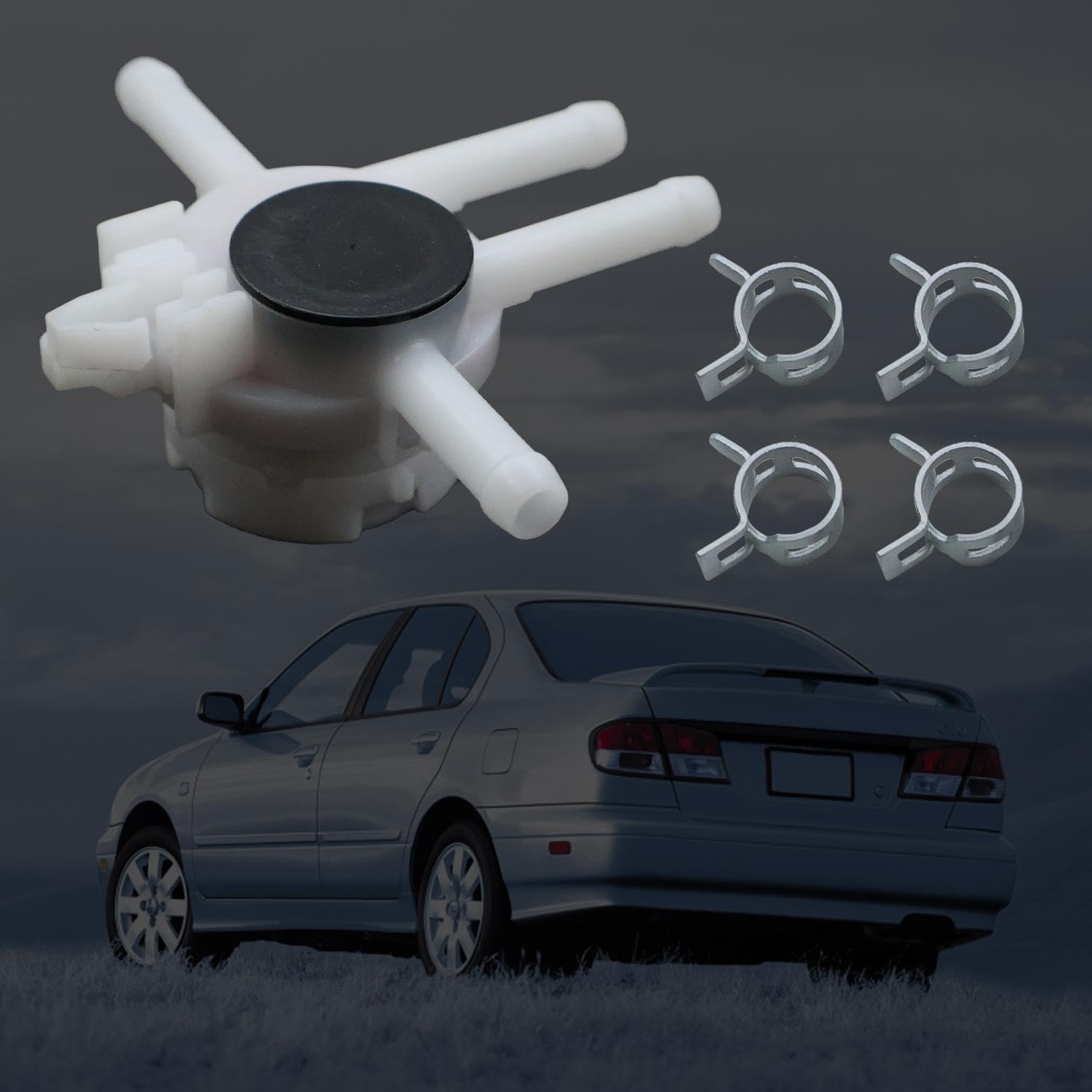 LOONGPART 022619 Vapor Canister Purge Valve 17372-1W200 Vacuum Cut Valve Compatible With Infiniti 2005-97 Nissan 2004-96