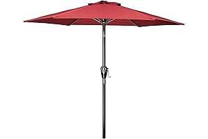 Simple Deluxe 9-Foot Outdoor Table Umbrella for Shade and Sun Protection