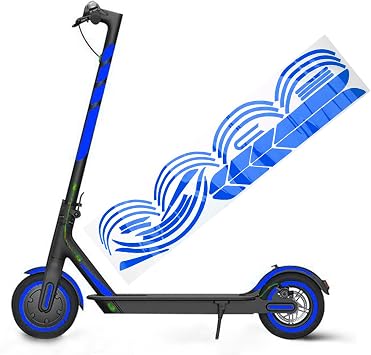 Electric Scooter Wheel Hub Protective Reflective Sticker Night Riding Warning Sticker Waterproof Scooter Decal Decoration Night Riding Warning Sticker Scooter Accessory, Blue