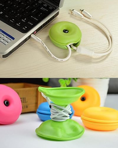 Miniatura 3 de Paquete de 5 organizadores de 5 cables sin enredos  Cable Turtle Auriculares y cable de auriculares, almacenamiento para administrar y acortar