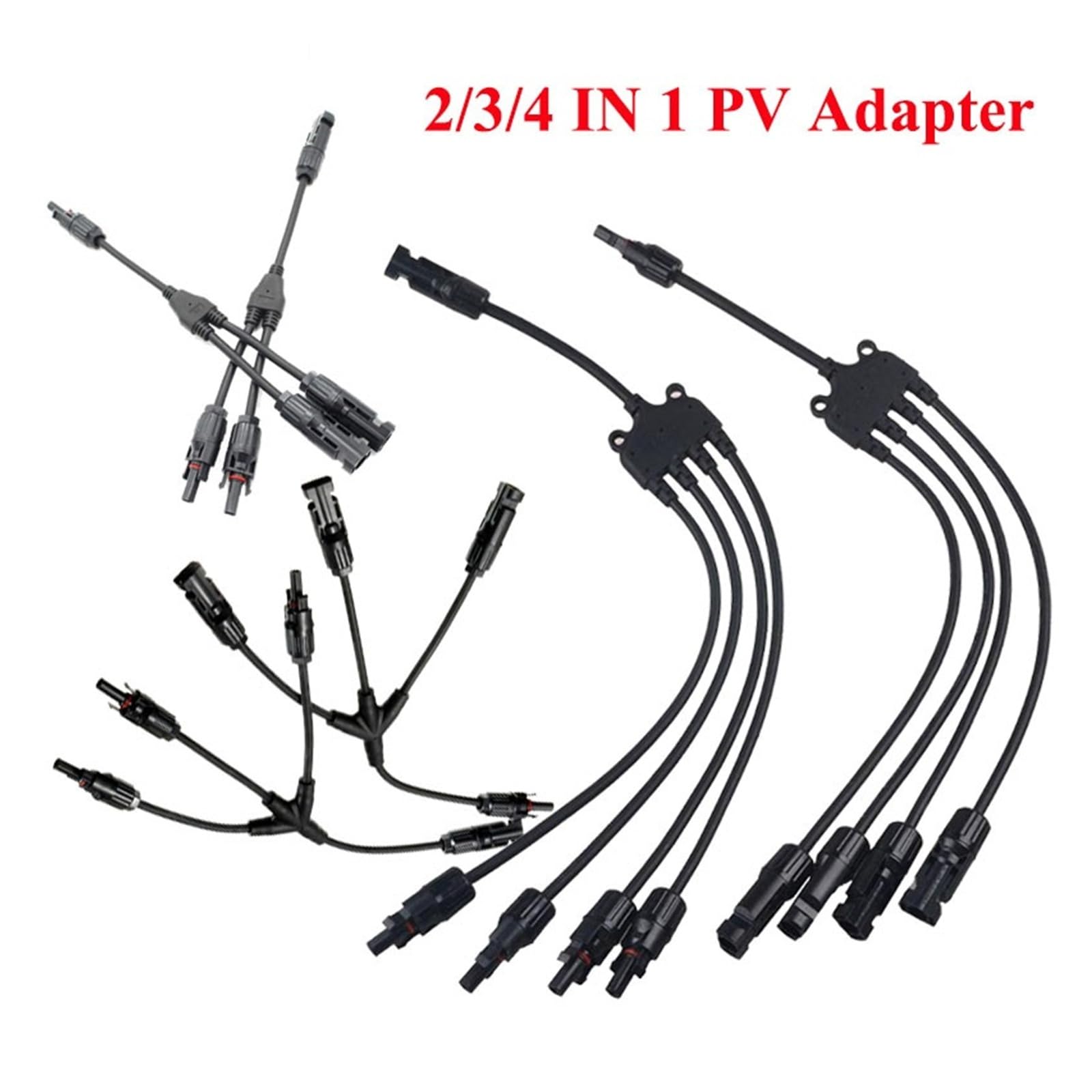 2Y 3Y 4Y Adapter panelu fotowoltaicznego Złącze kabla Typ Y wtyczka pięciokierunkowa Równoległe połączenie zespołu płyty akumulatora (50 par mc4)
