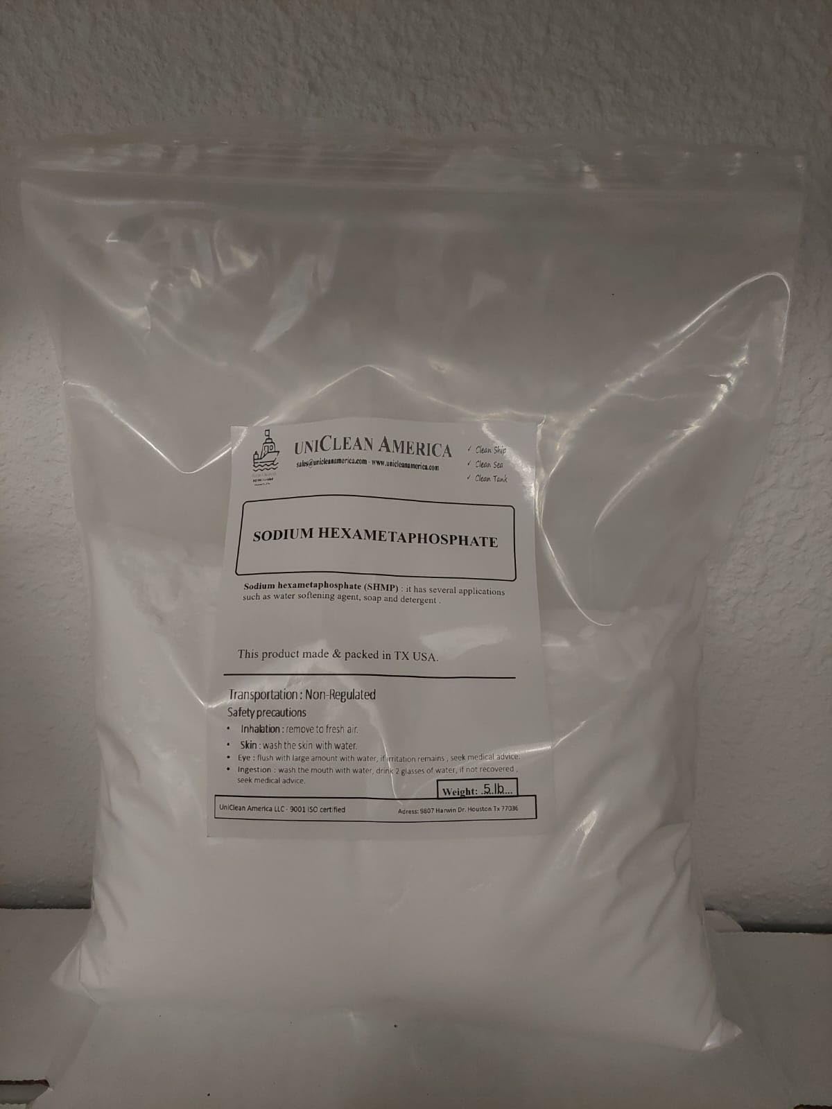 Sodium Hexametaphosphate SHMP Powder, High Purity, Made in USA (20, Pounds)