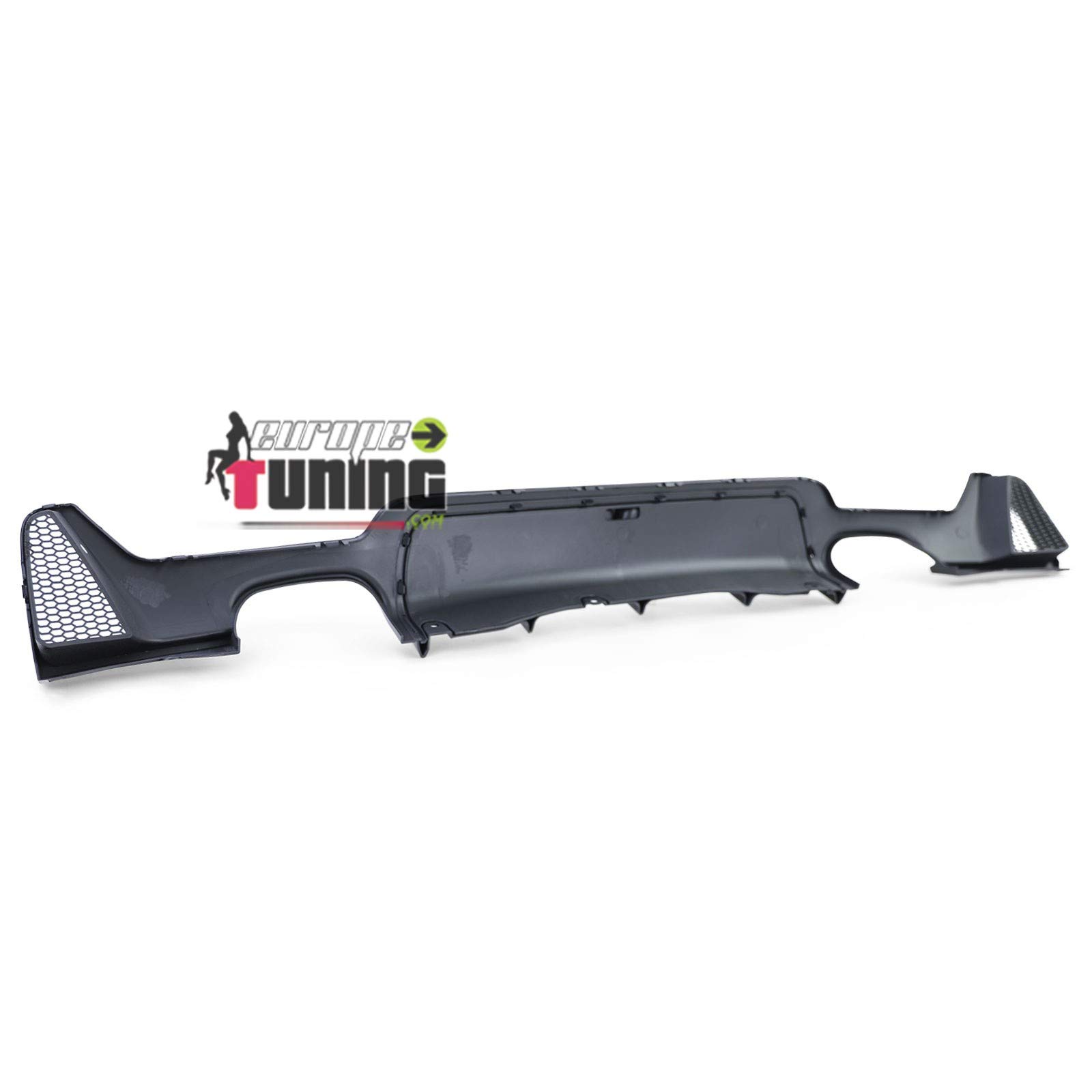 DIFFUSEUR Sport Noir Brillant pour 4 Sorties ECHAPPEMENT Compatible BMW Serie 4 Coupe F32 F36 Pack M (05396)