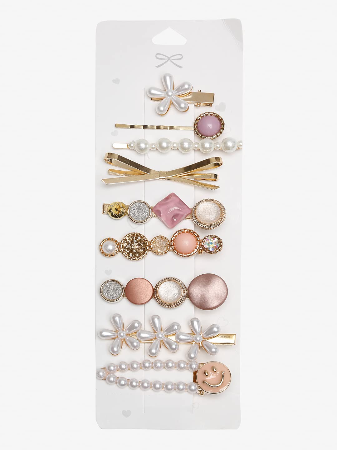 5pc Hair Pins & Clips Combo Set, Colourful Accessories