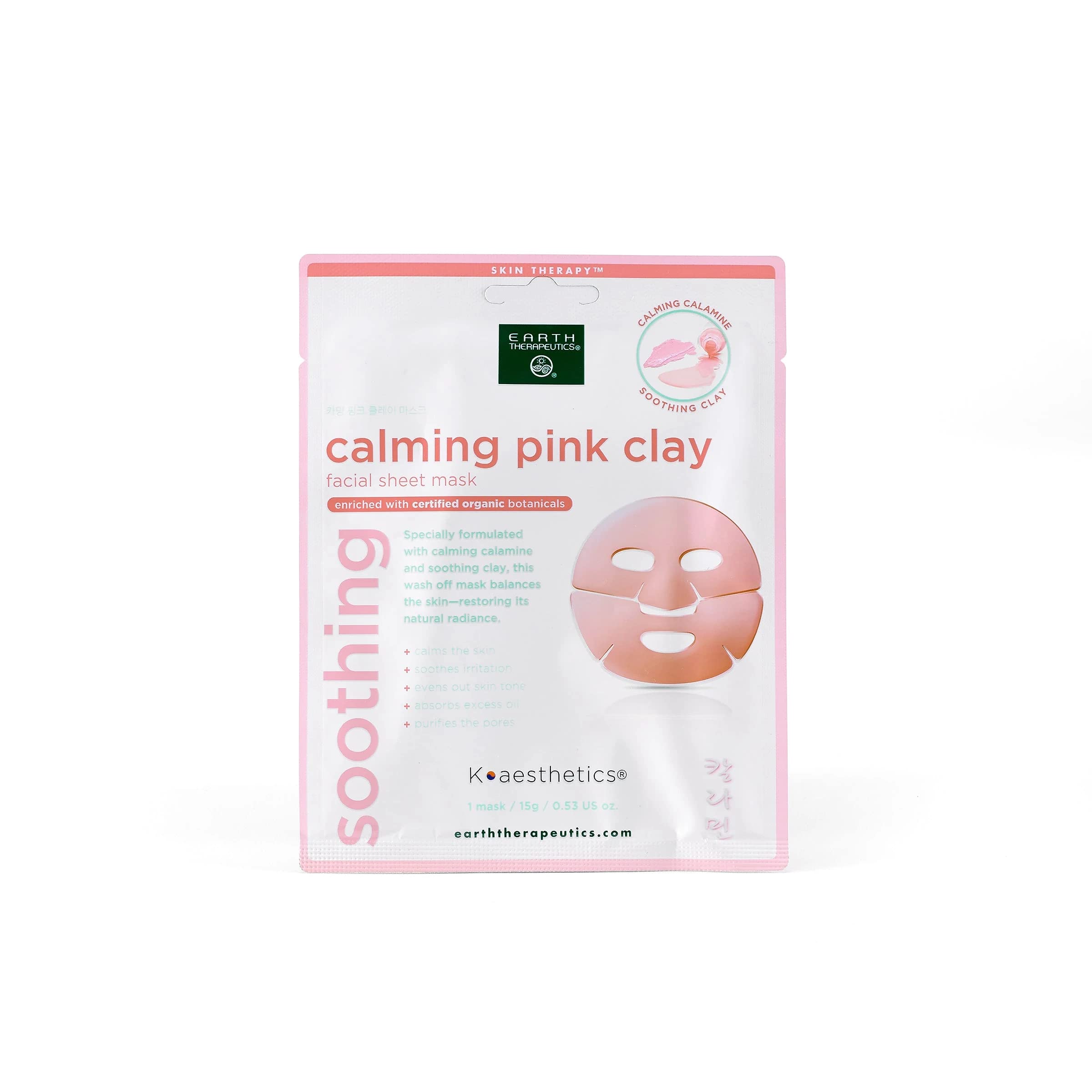 パック・フェイスマスク CLAY BEAUTY CLAY TREATMENT SHEET MASK Amazon.com : Earth Therapeutics Calming Pink Clay Facial Sheet