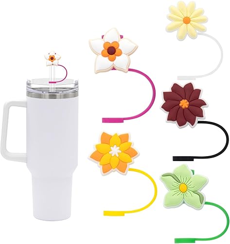 CXLL Stanley - 5 fundas de silicona de 0.4 pulgadas de diámetro, compatibles con vasos Stanley 20 de 30 y 40 onzas, bonitas fundas de silicona para