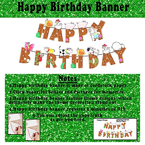 Image of Party Propz Paper, Rubber, Foil, Latex Farm House Theme Decoration Kit for Kids 2nd Birthday - 63pcs for Boys, Baby Decoration Items, Multicolor