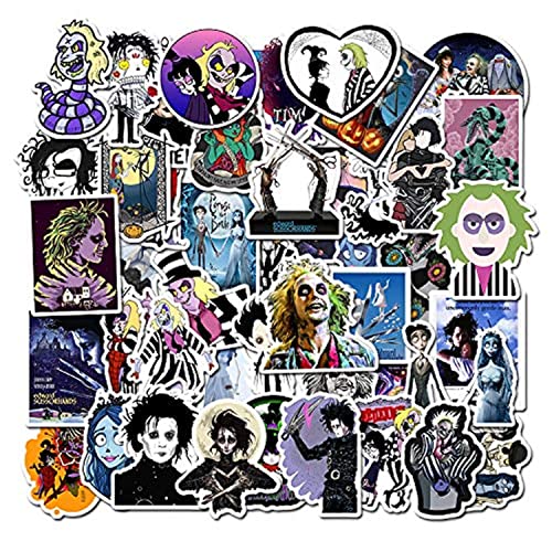 Famous Movies Tim Burton Stickers 50 Packs Stickers for Water Bottles Laptop Bike Car Guitar Luggage Skateboard Best Gift for Kids Teen