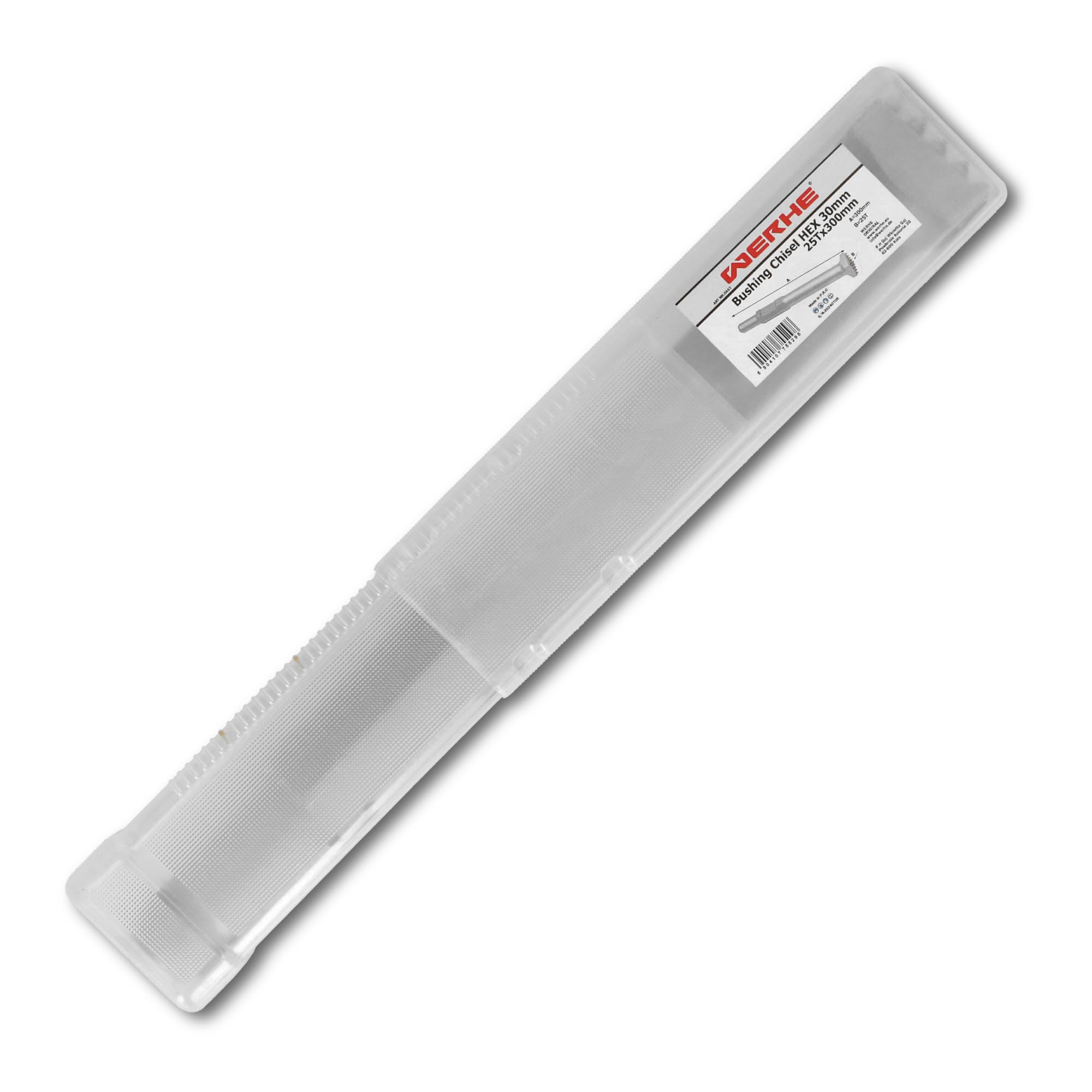 WERHE® Bocciardatore HEX30 – 25 denti, 300 mm – Robusto utensile a scalpello per la lavorazione del calcestruzzo – quadrato
