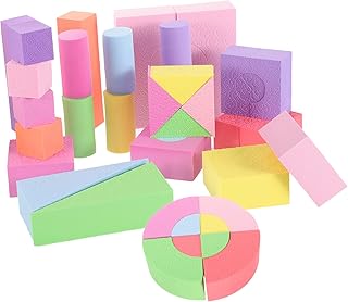 TOYANDONA 52 Pçs Brinquedos Infantis Brinquedos Para Crianças Roupas Para Crianças Eva Espuma Macia Brinquedos De Construção Macios Cubos De Espuma Blocos De Construção Coloridos Blocos