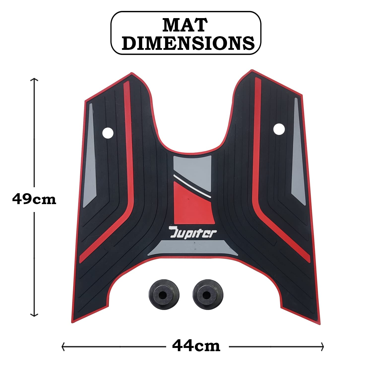 AUTOXYGEN Anti skid Scooter/Scooty Foot Mat Rubber Multicolor