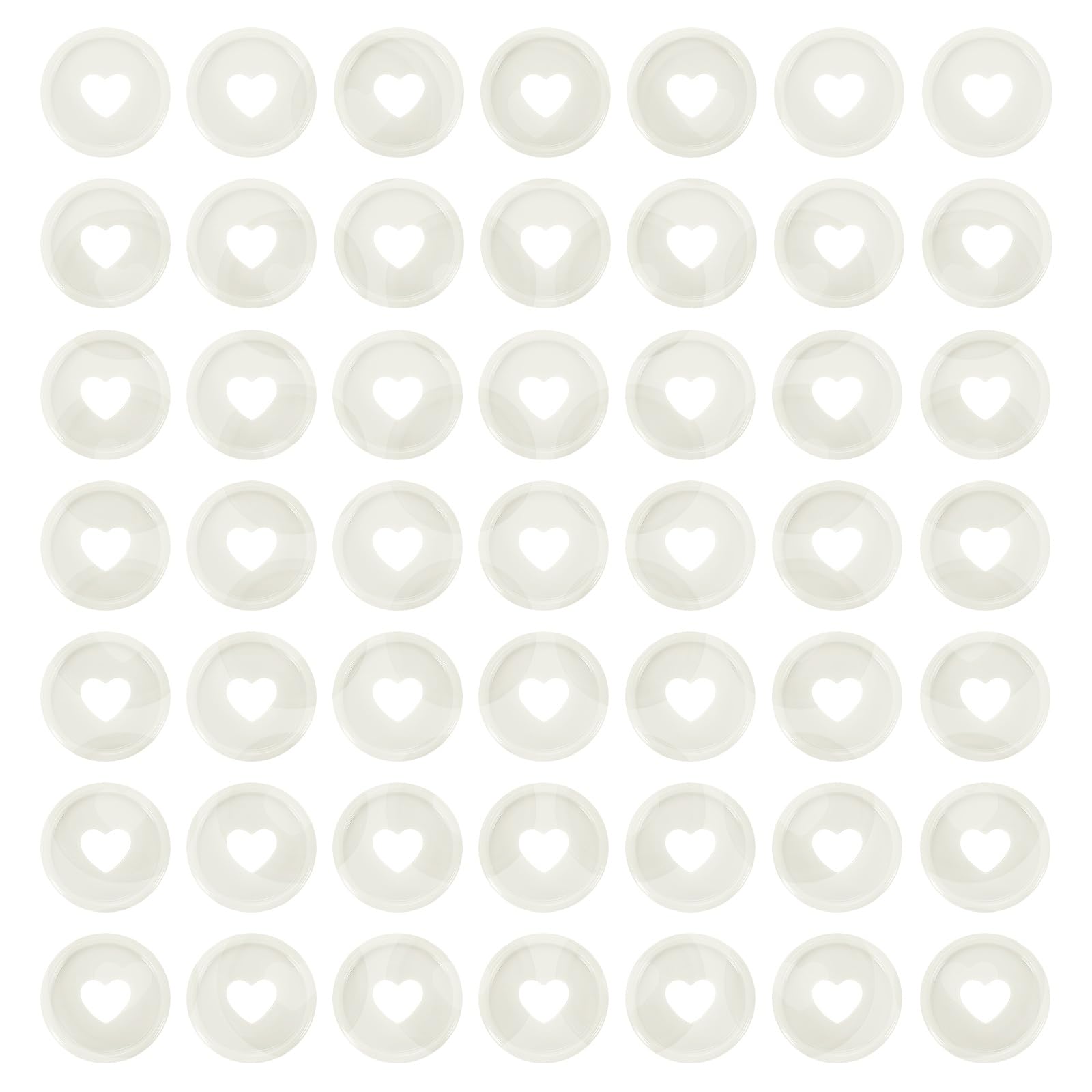 sourcing map 60Pcs Plastic Book Binding Discs, 24mm Heart Discbound Expansion Discs Binder Ring for DIY Notebooks Planner Accessories, White โ image 1