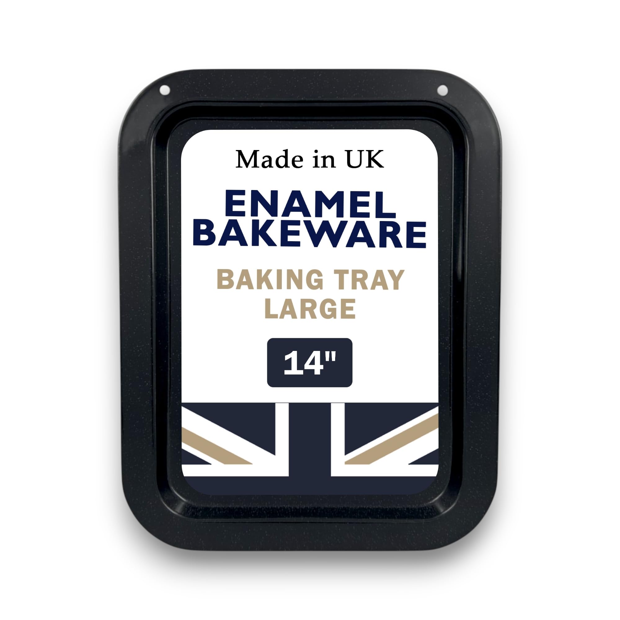 Great British Bakeware Vitreous Enamel Roasting Tray 36.2cm, Oven & Baking Trays, Heavy Duty Vitreous Enamel Roasting Tin Bakeware, Baking Tin, Made in England, Scratch Resistant