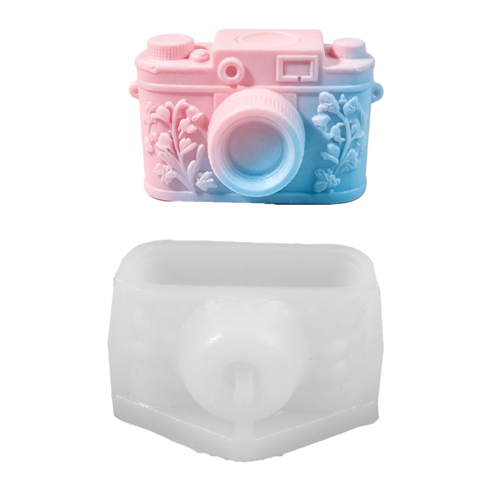 Mekalero Multicolor Camera Shaped Silicone Mold 3D Of The Valley Flower Embossing Silicone Mold For Soap And Resin Casting Camera Shaped Cast