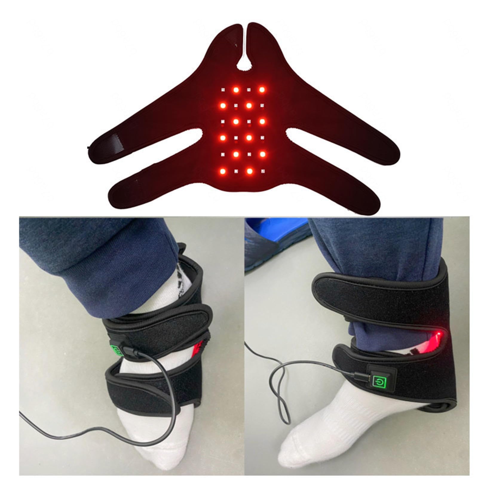 VIDECOR Beheiztes Kniepolster, Kniebandage-Wärmetherapie, USB-Kniestützbandage, Seitliche Stabilisatoren Zur Linderung von Gelenkschmerzen, mit Netzstecker und USB-Kabel